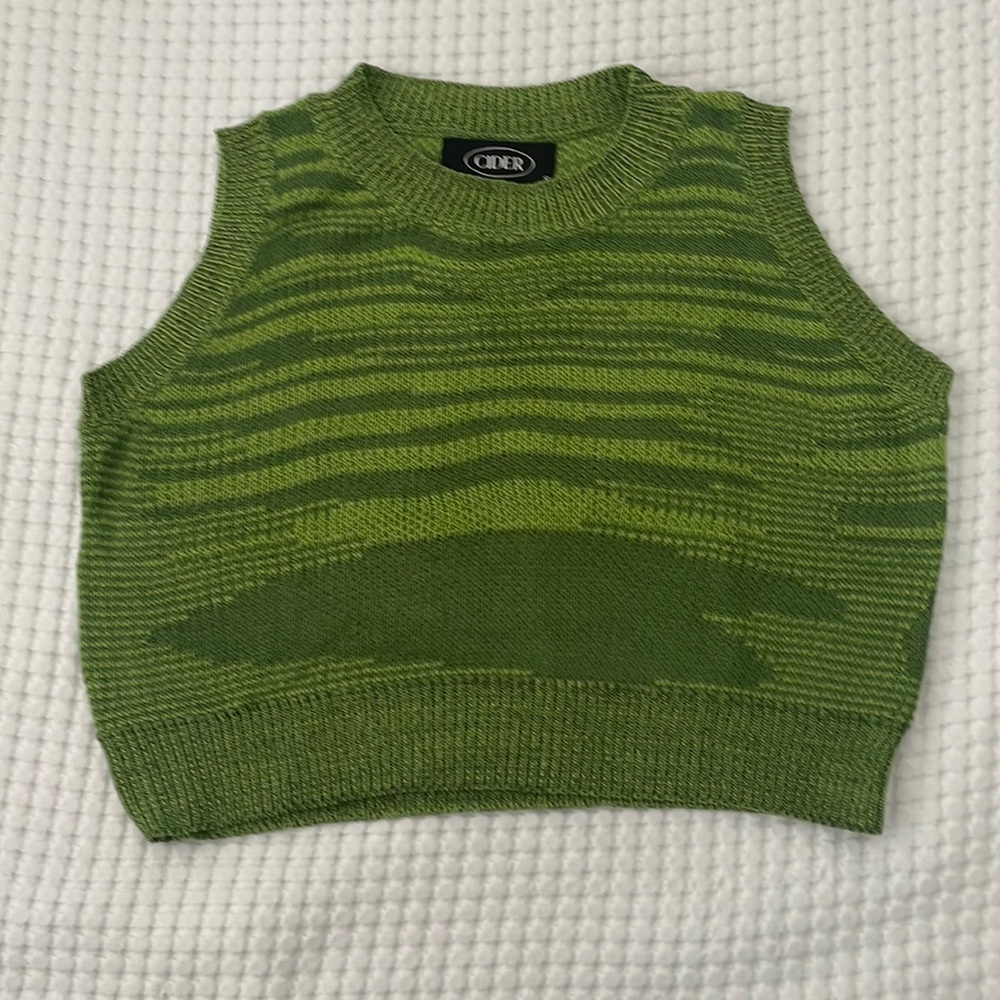 Green sweater vest